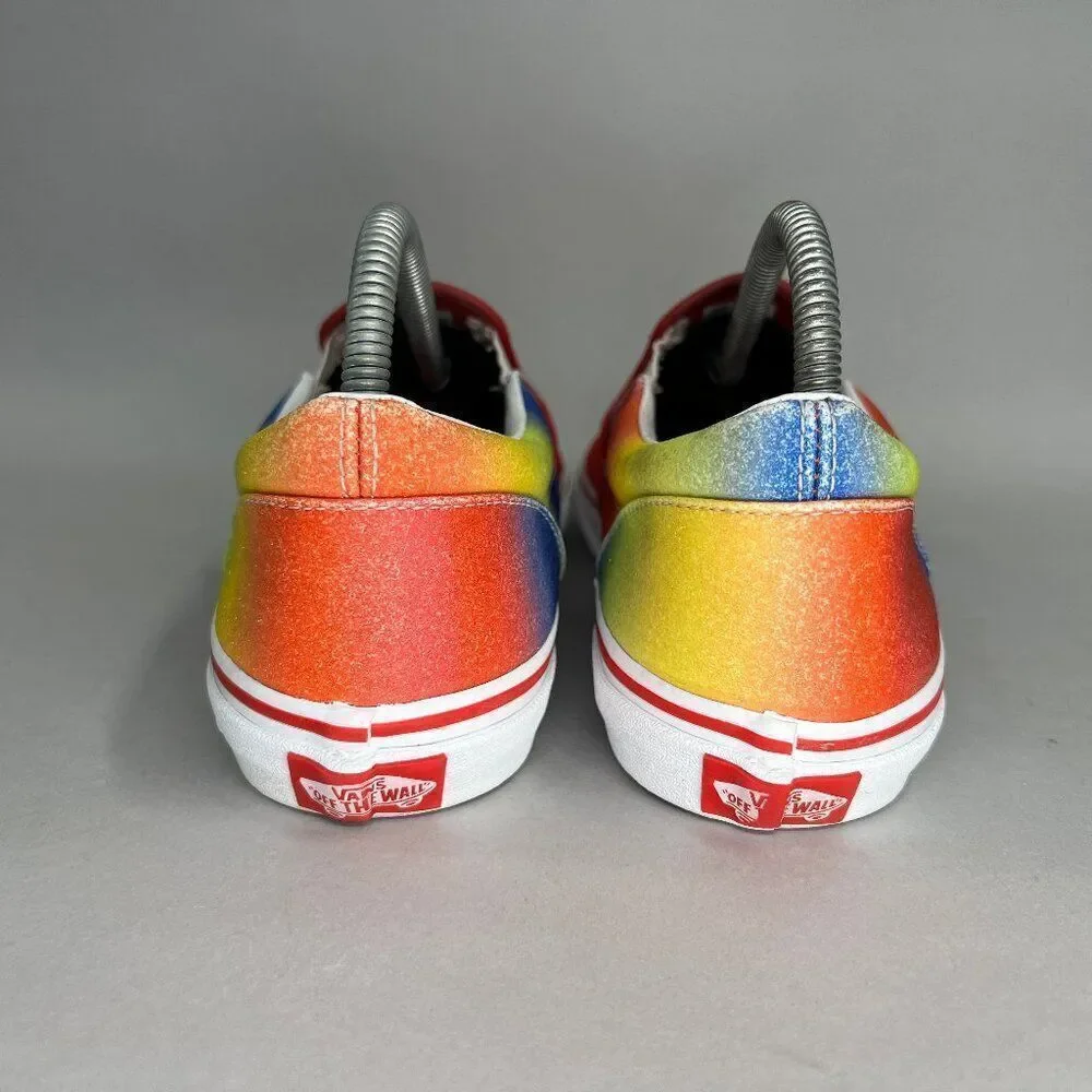 Vans Sneakers Girl's‎ Size 7 Colorful Sparkly Slip On Low Top Skate Shoes